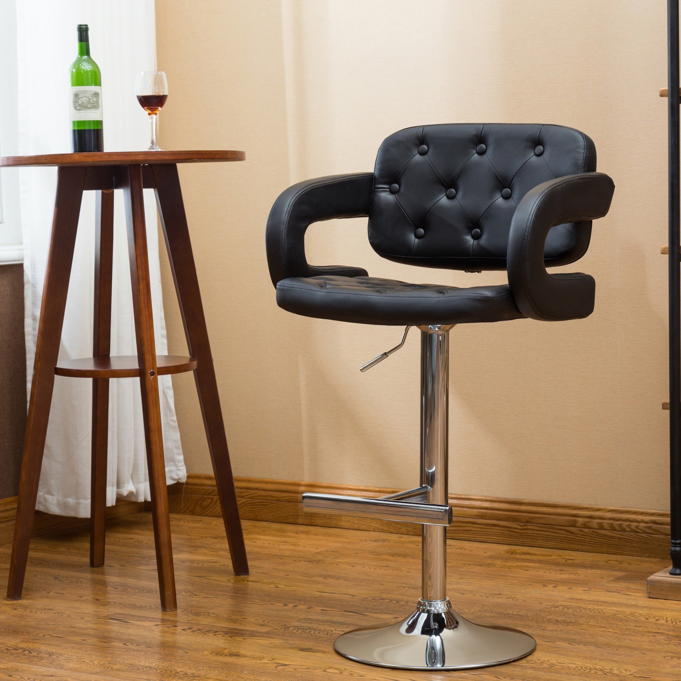 Porch and Den Coal Creek Modern Upholstered Adjustable Bar Stool