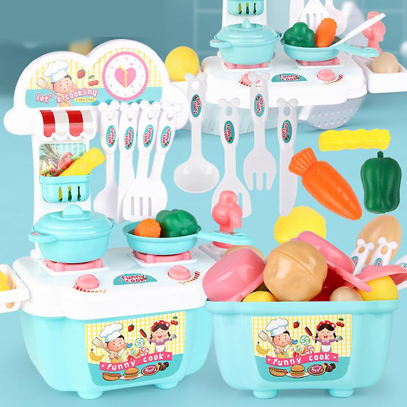 Play Food Toy Set Kids Food Cutting Preparing Toy Kitchens With Simulation Cooking Utensils Educational Gift For Toddler Cozinha