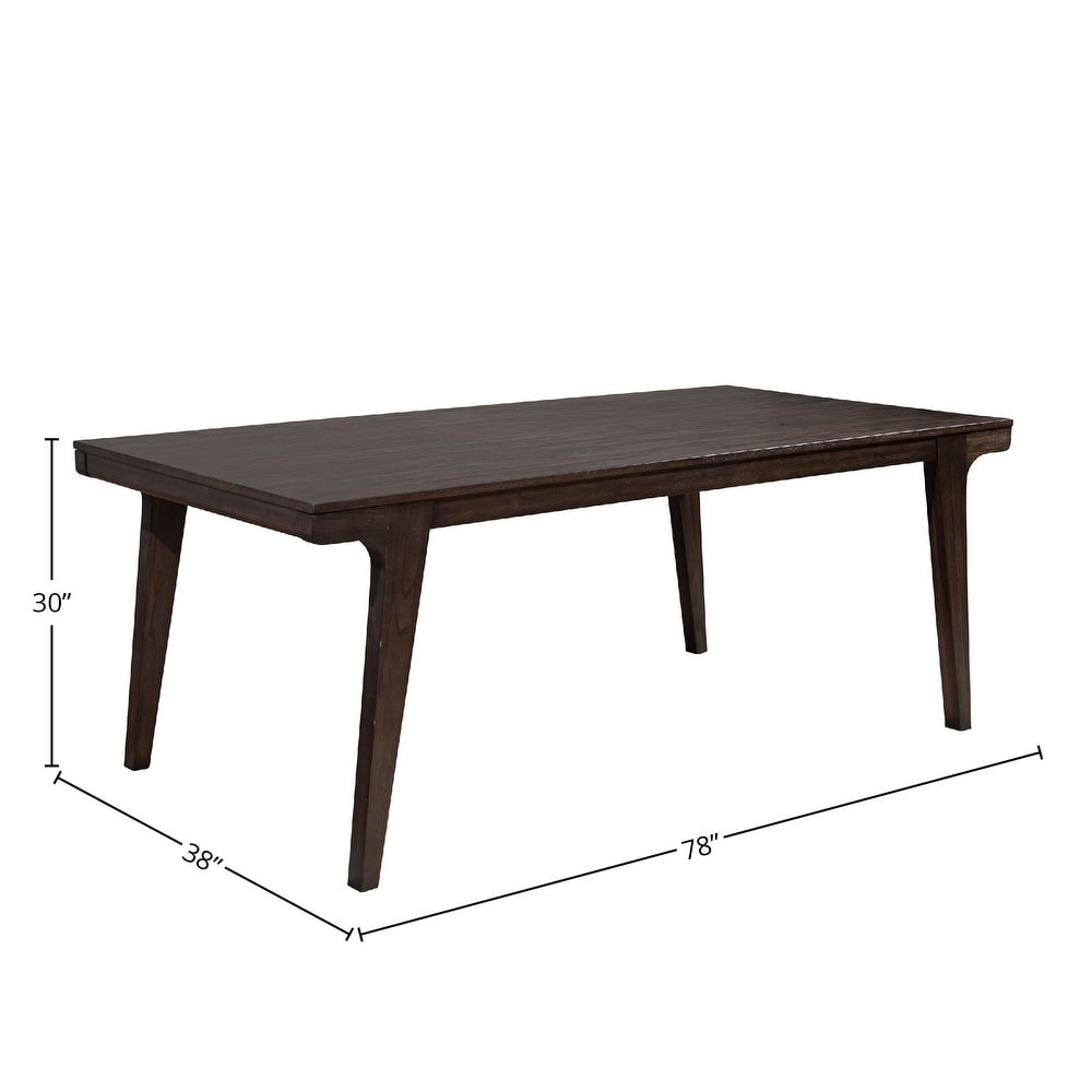 Olejo Fixed Top Wood Dining Table in Chocolate (Brown)