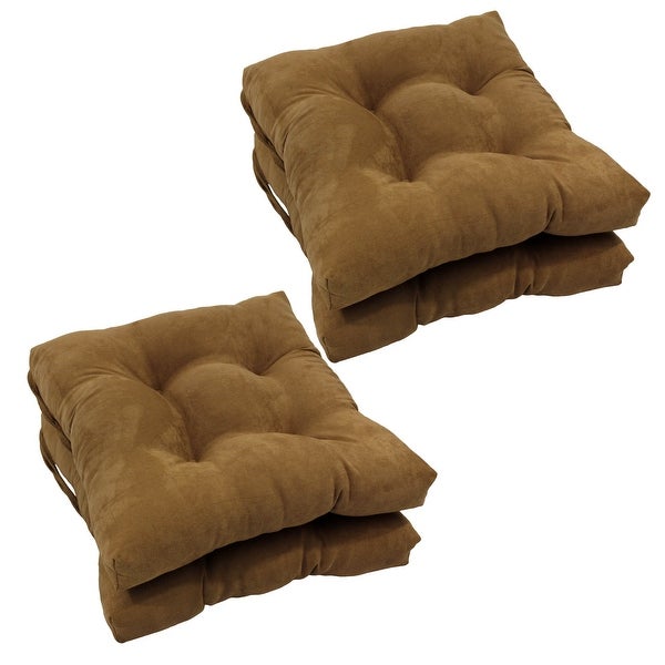 16-inch Square Indoor Microsuede Chair Cushions (Set of 2， 4， or 6)