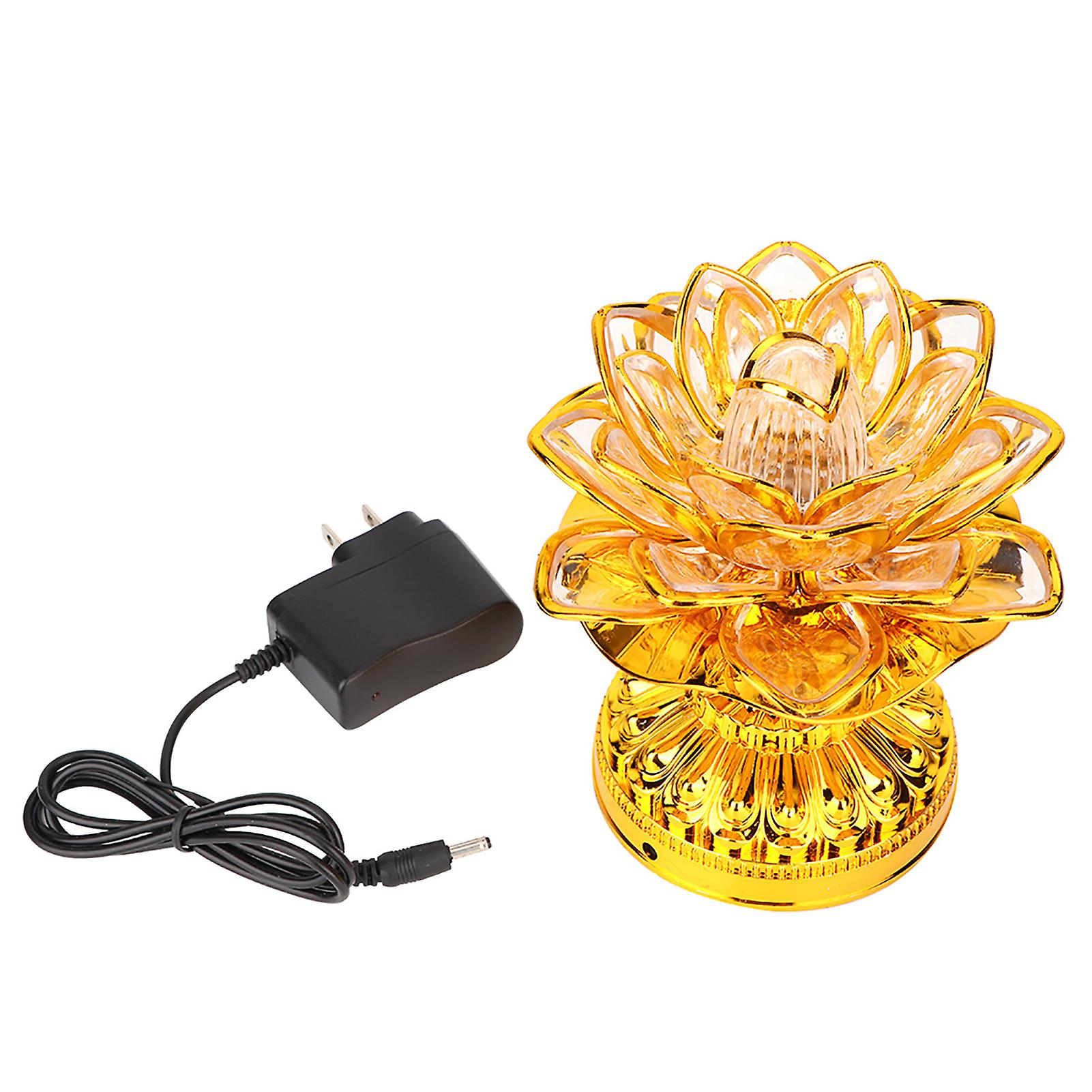 Colorful Light Buddhism Faith Supply Lotus Light (without Battery Deliver Us Plug 110-240 V)