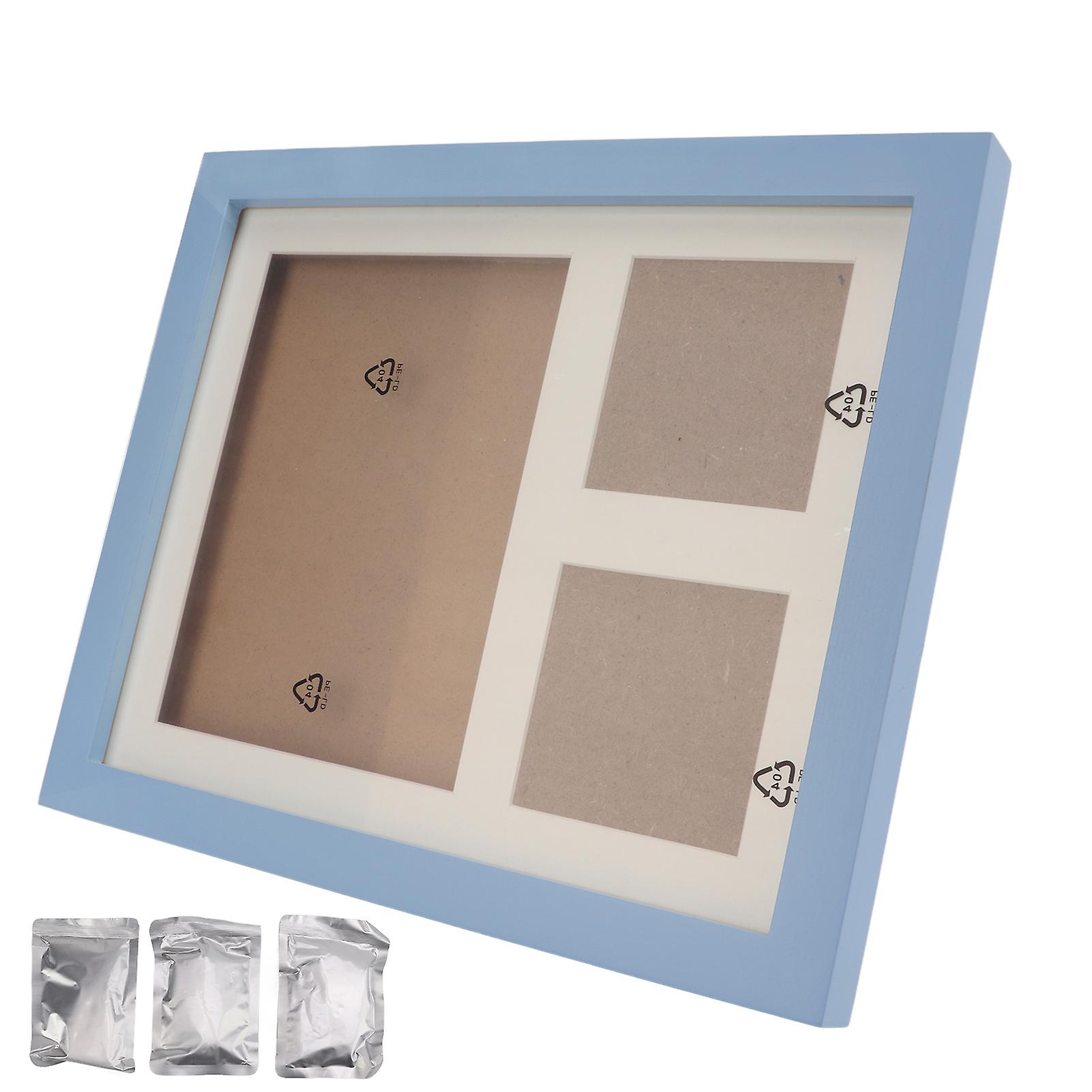 Diy Dog Paw Print Photo Frame Wooden Easy Diy Pet Memorial Picture Pawprints Frame Kitwhite Mud Blue Frame