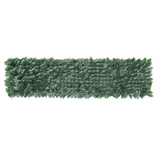 Afoxsos 196.8 in. x 19.68 in. Green Plastic Rectangular Outdoor Fence Peach Leaf Type (3-Pieces) SYHW126