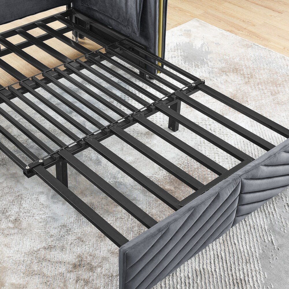 Luxury 3 in 1 Convertible Sleeper Sofa Bed Couch  55\