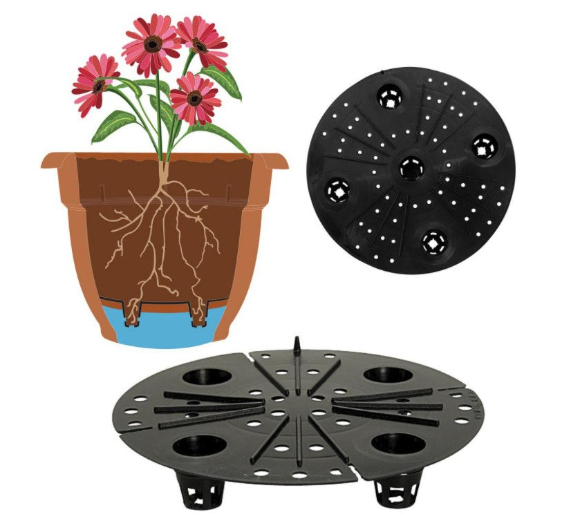 Bloem (#AP0833) Ariana Planter with Self-Watering Disk, Deep Sea Blue - 8