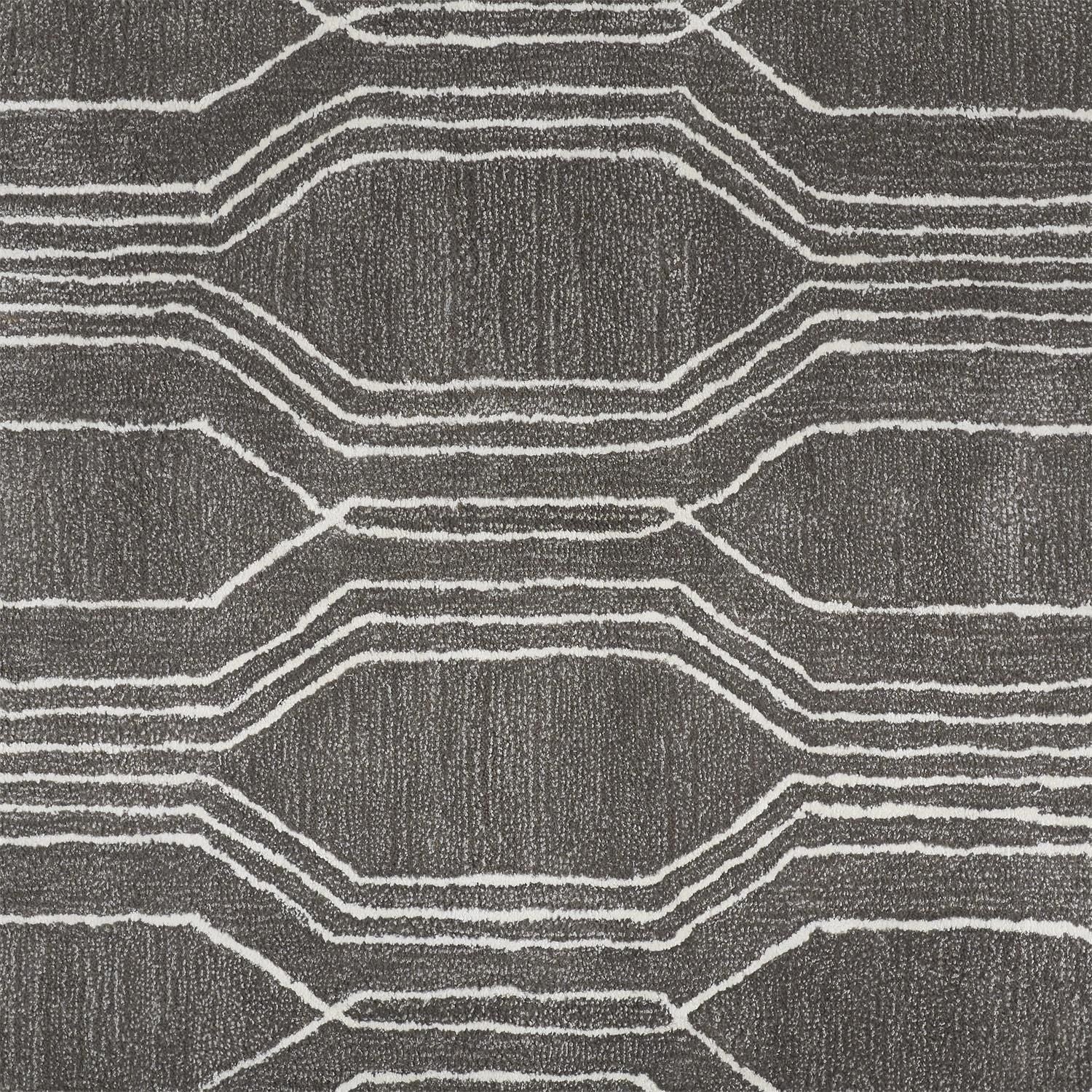 Rainor Hand Tufted Gray and Ivory Rug by BD Fine