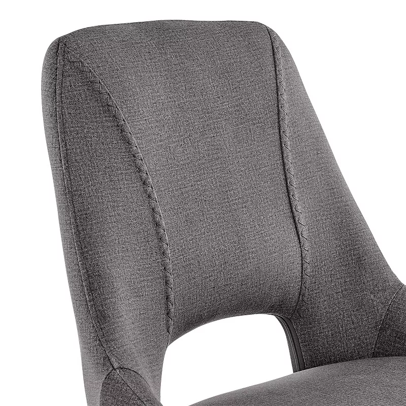 Velvet Upholstered Accent Chair， Set of 2， Black and Gray