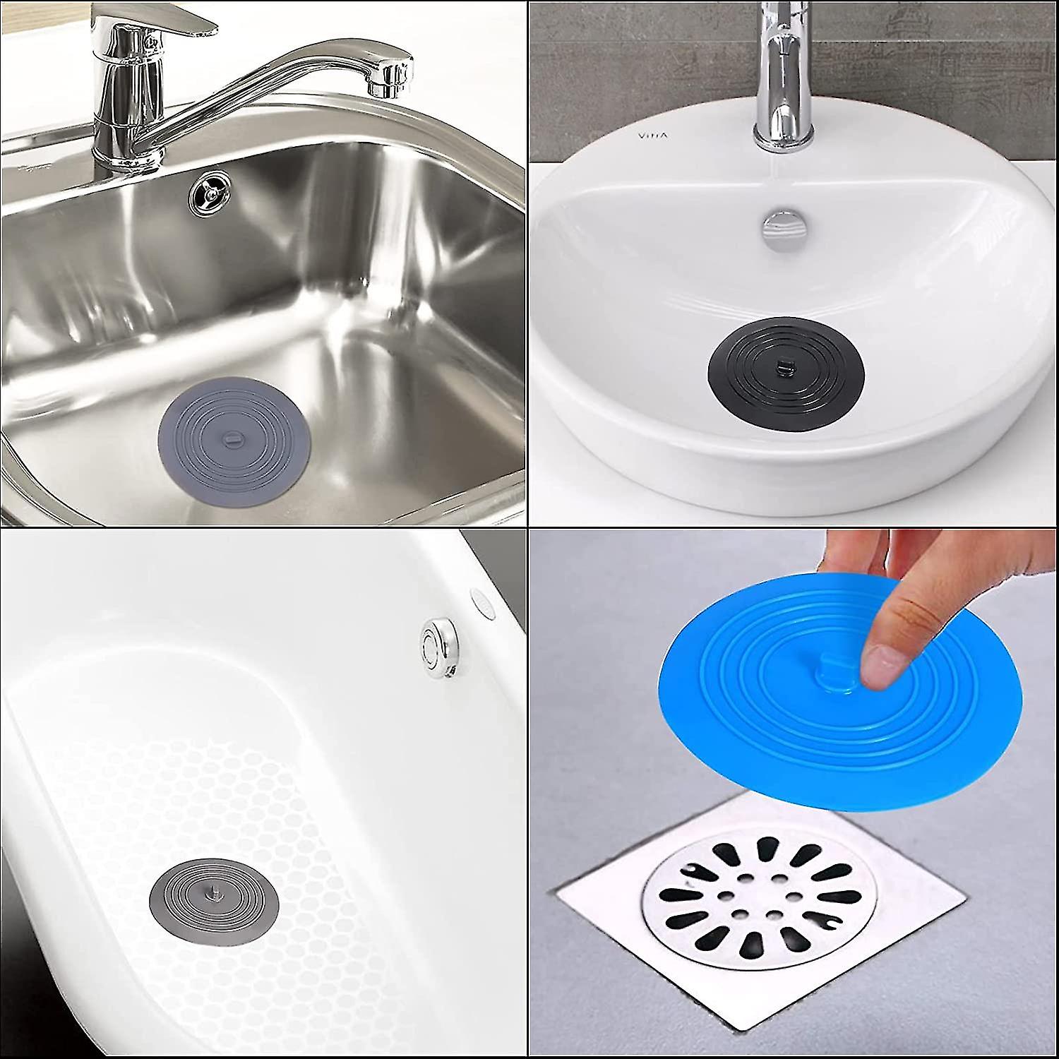 Other Sink Accessory 3pcs Silicone Sink Stopper， Universal Drain Stoppers， Kitchen Sink Stopper， Silicone Bathtub Stoppers， 15cm Scrollsqy