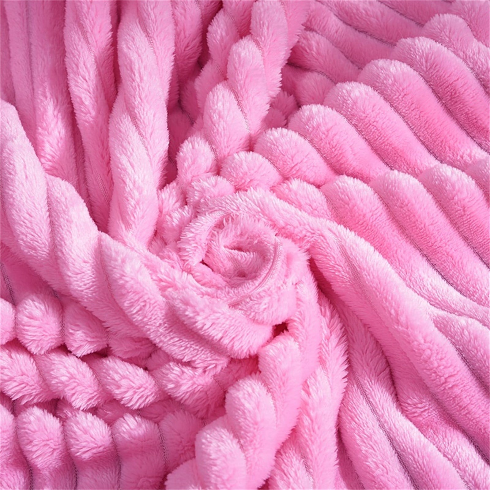 Puntoco Clearance 27X39In Flannel Blanket Soft Warm Cozy Bed Blanket Plush Sofa Throw Blanket Pink