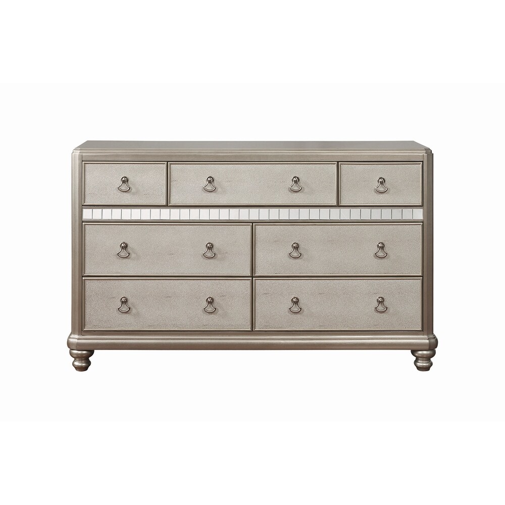 Bling Game 4 Piece Bedroom Set Metallic Platinum