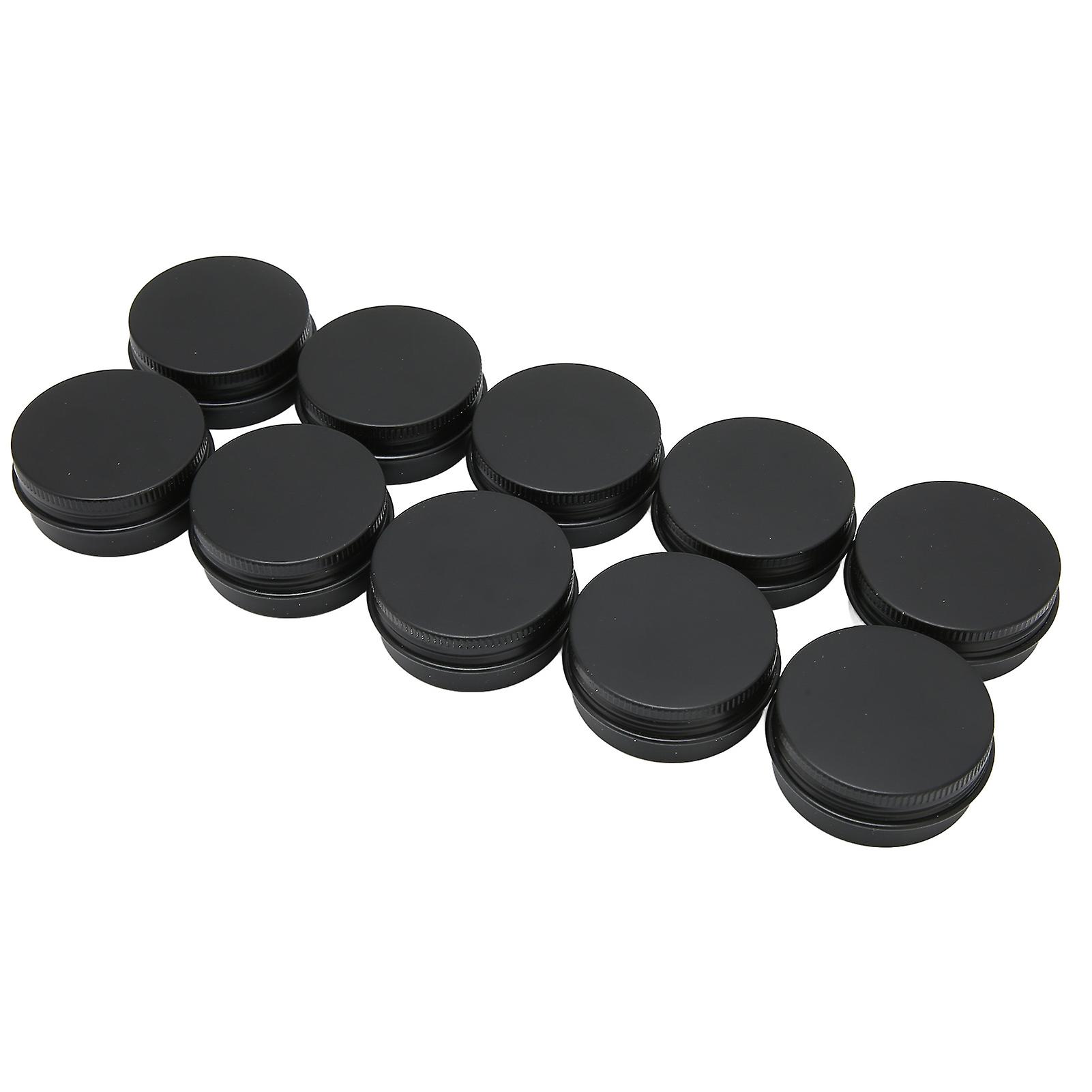 10pcs Round Aluminum Can Diy Empty Refillable Storage Jar Container Set For Solid Perfume Lip Mask15ml