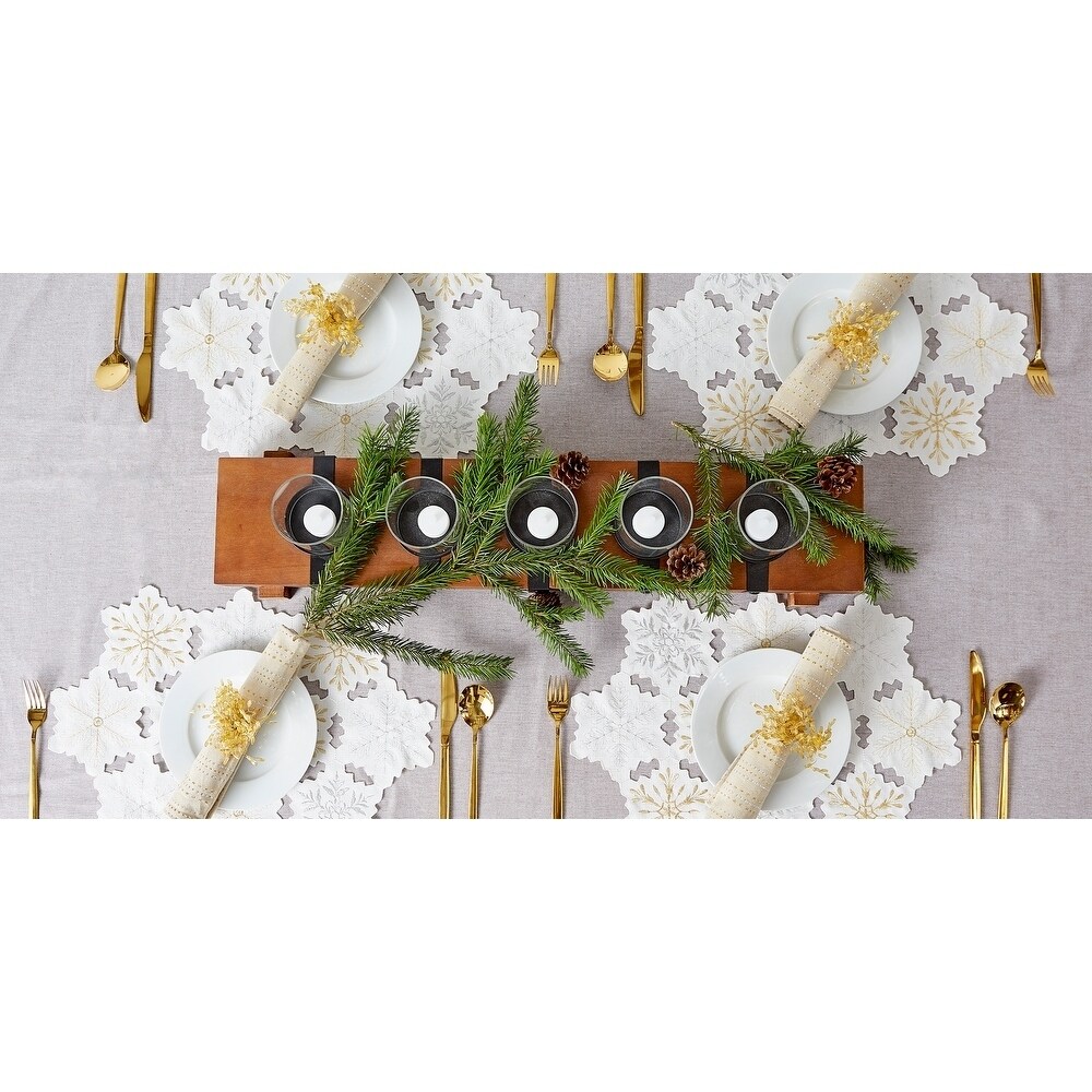 Design Imports Embroidered Snowman Kitchen Placemat Set (Set of 4)