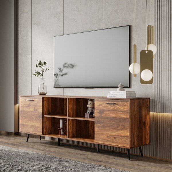 Modern Entertainment Center Adjustable Storage Cabinet