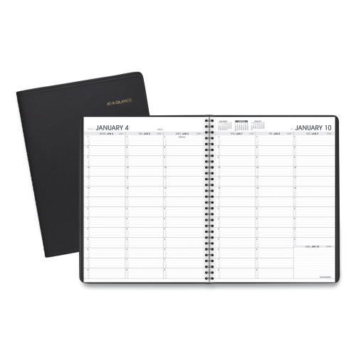 AT-A-GLANCE Weekly Appointment Book， 11 x 8.25， Black， 2023-2024 (7095005)