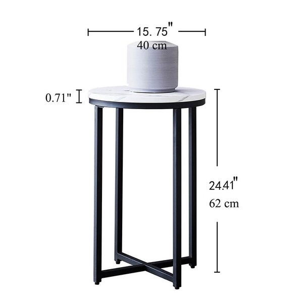 24.41'' Tall Cross Legs End Table