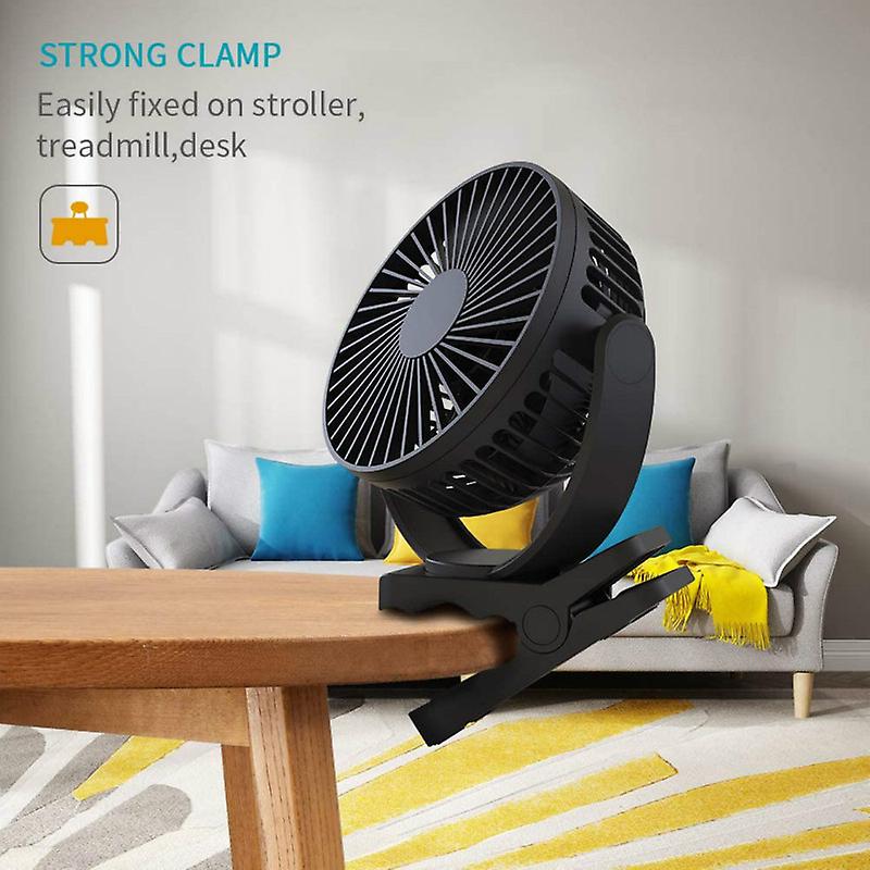 Rechargeable Operated Clip On Fan，quieter and Stronger Wind Usb Desk Fan，hold Portable Fan For Stroller，car，treadmill，camping Tent