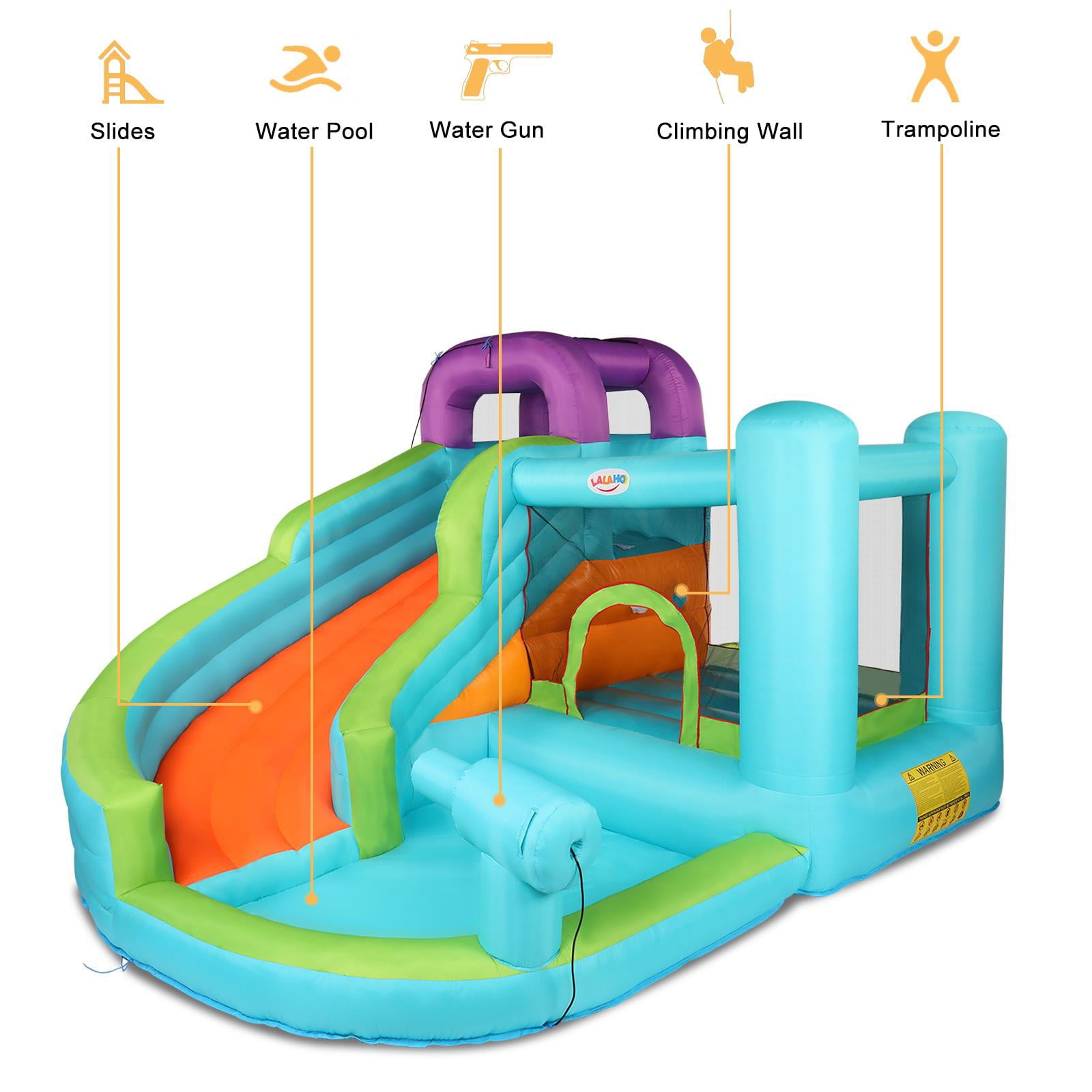 UBesGoo Pvc Inflatable Bouncer Castle Jumper Bouncy House Water Slide Pool 3-12 Age