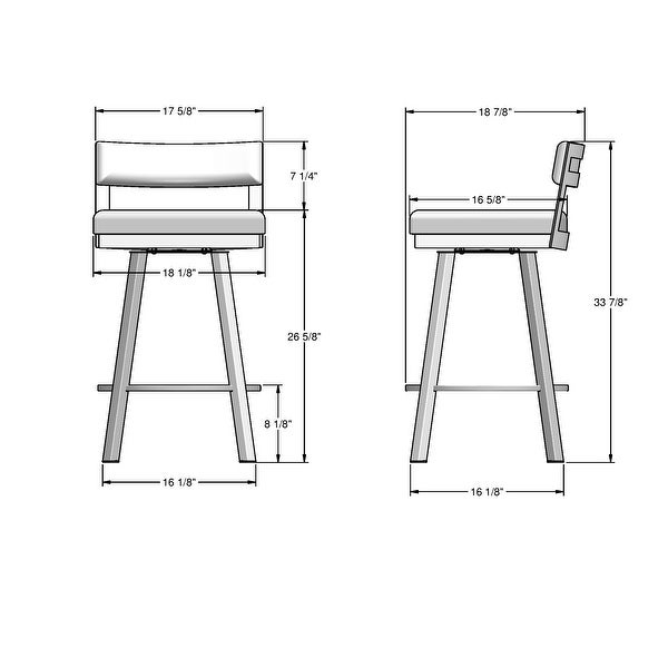 Amisco Travis Swivel Counter and Bar Stool