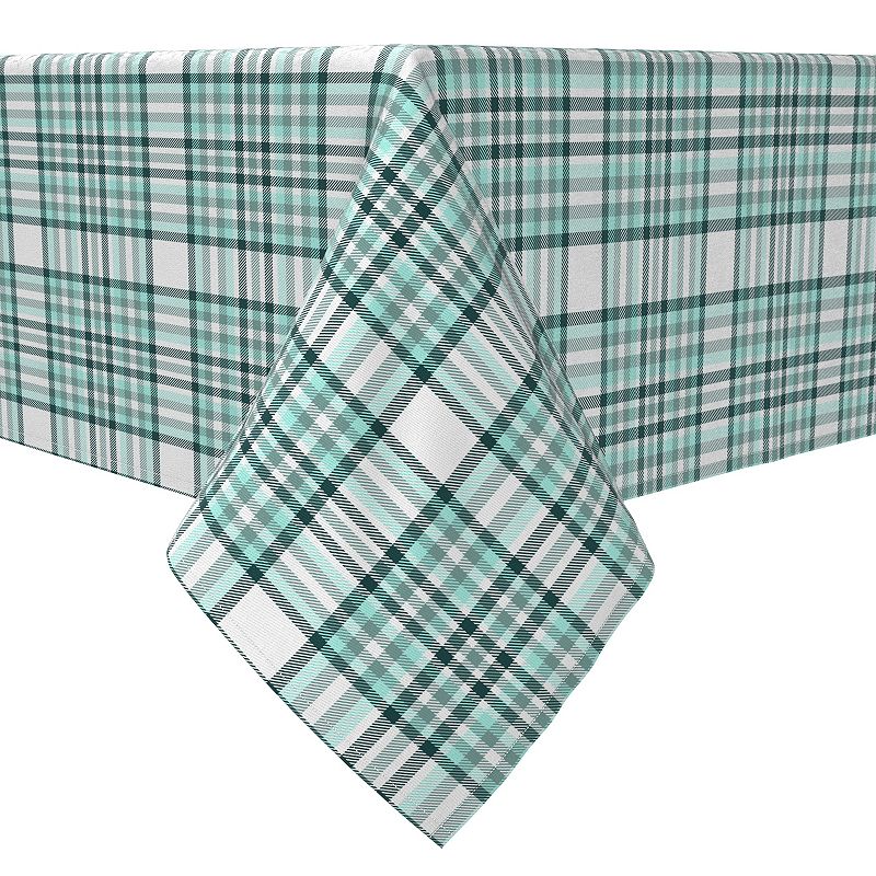 Rectangular Tablecloth， 100% Cotton， Plaid 17