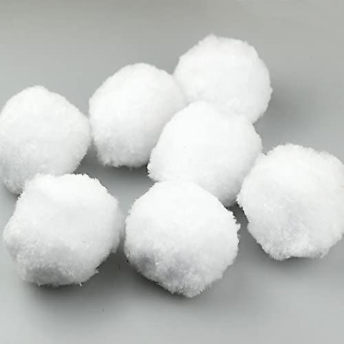 6 Pcs Fake Snowball - Indoor Snowball Fight Anytime - Family Snowtime - Party Snow Fight Games Any Season - Safe， No Mess， No Slush， No Fur Loss