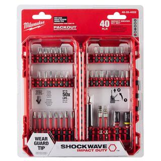 MW SHOCKWAVE Impact Duty Alloy Steel Screw Driver Drill Bit Set (40-Piece) 48-32-4022