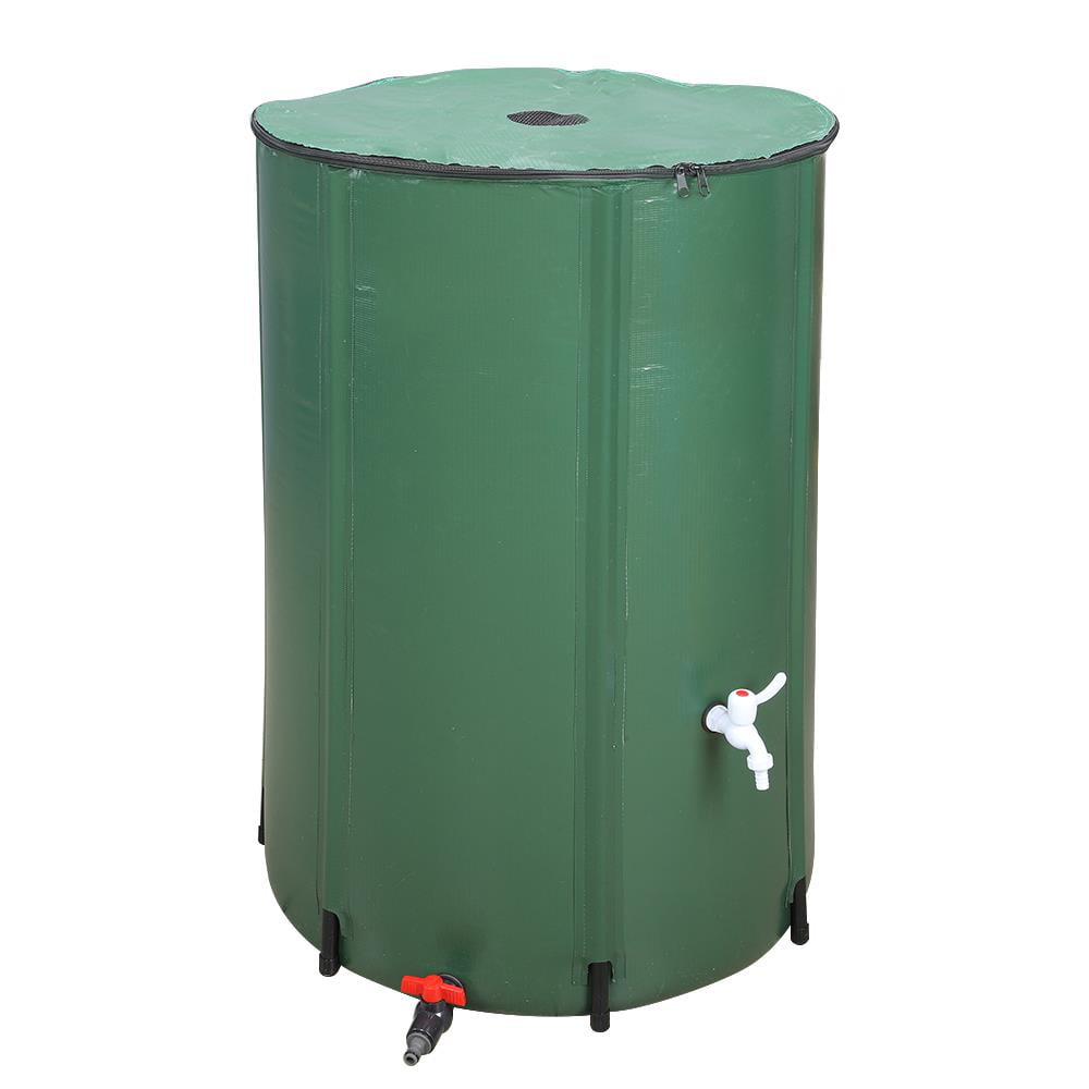 Zimtown 100 Gallon Portable Rain Barrel Farms Water Storage Saver for Patio