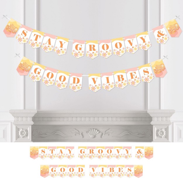 Big Dot Of Happiness Stay Groovy Boho Hippie Party Bunting Banner Party Decorations Stay Groovy And Good Vibes