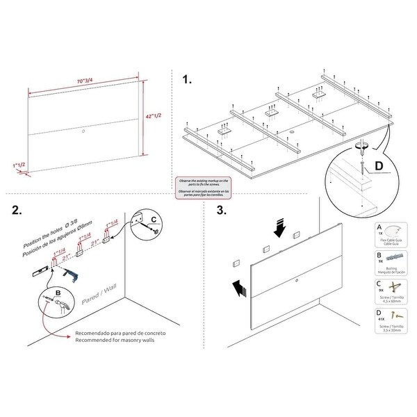 Midtown Concept TV Board for 70-inch Flat Screen TV