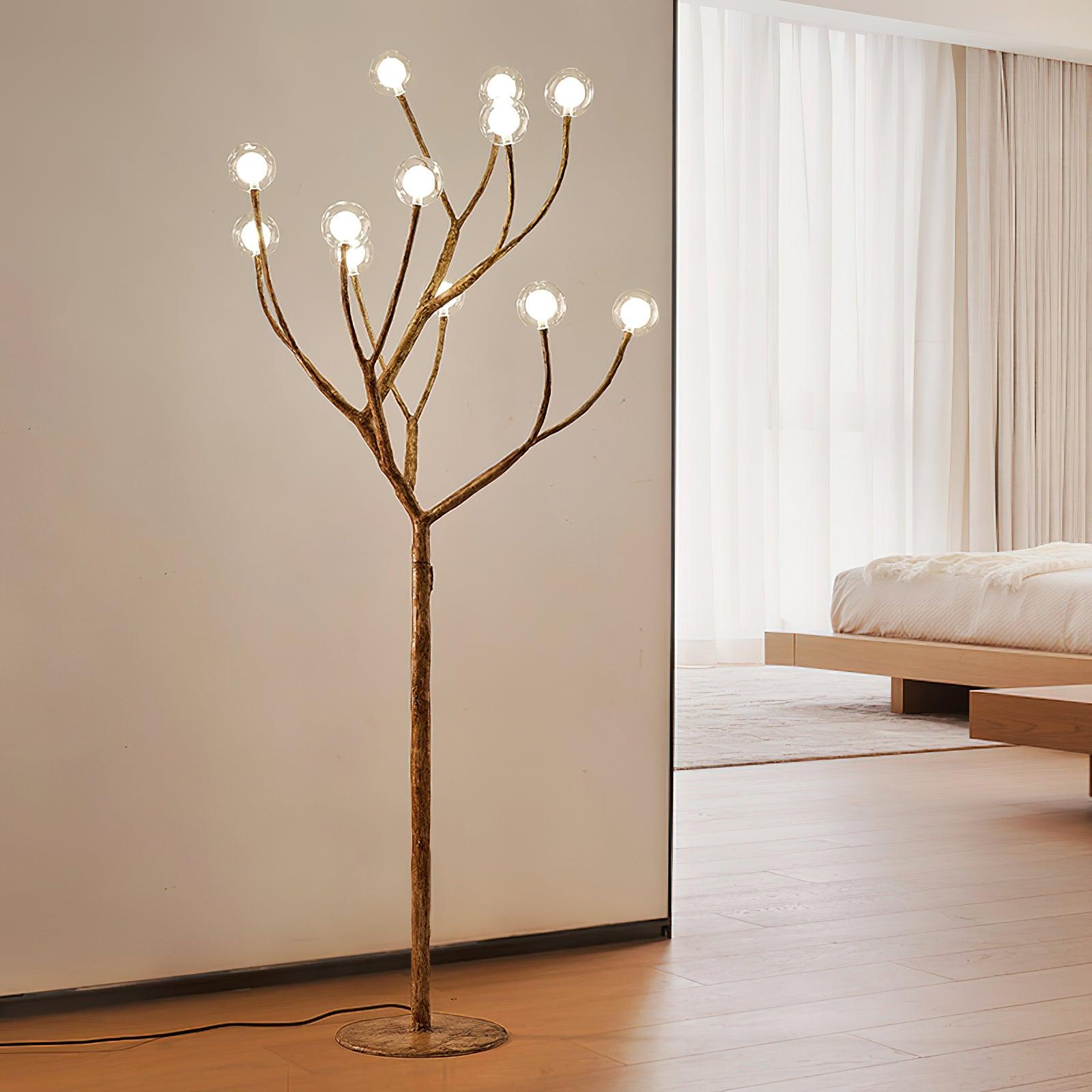 Imitation Wood Floor Lamp