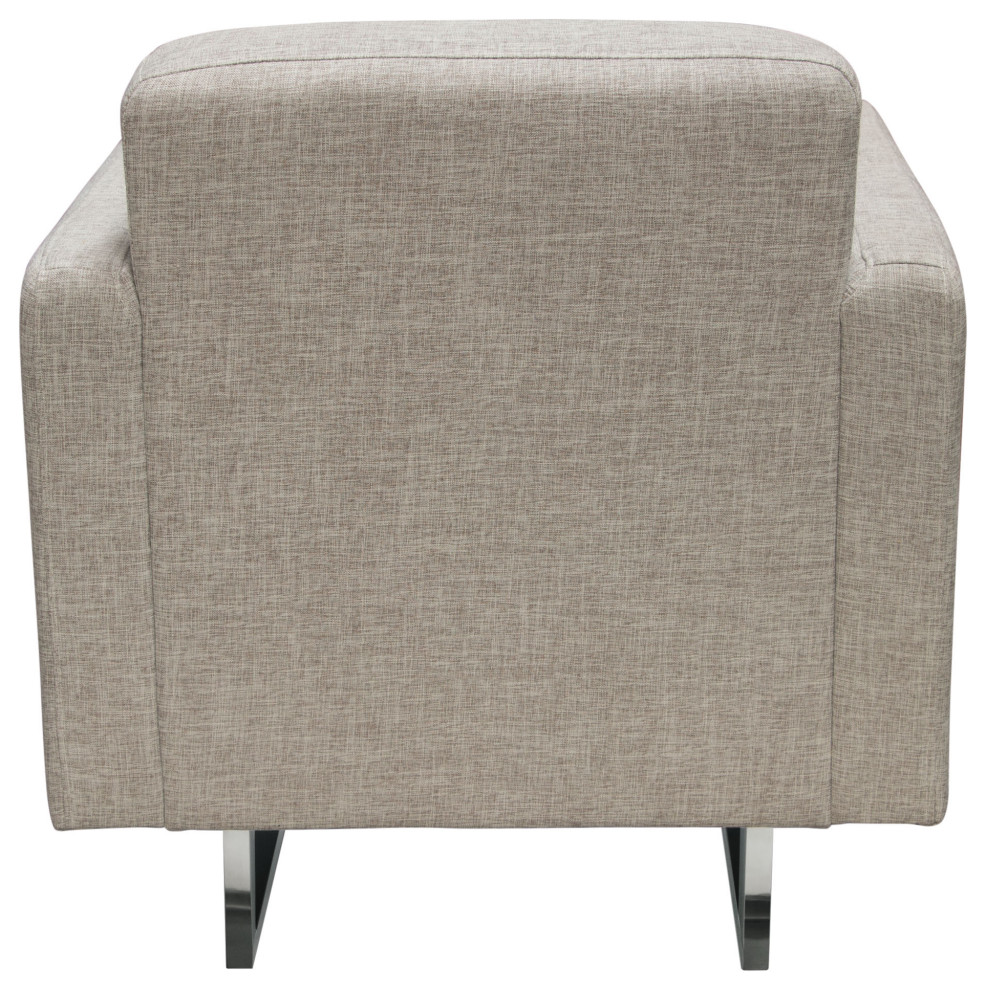 Opus Tufted Chair in Barley Fabric by Diamond Sofa   Contemporary   Armchairs And Accent Chairs   by VirVentures  Houzz