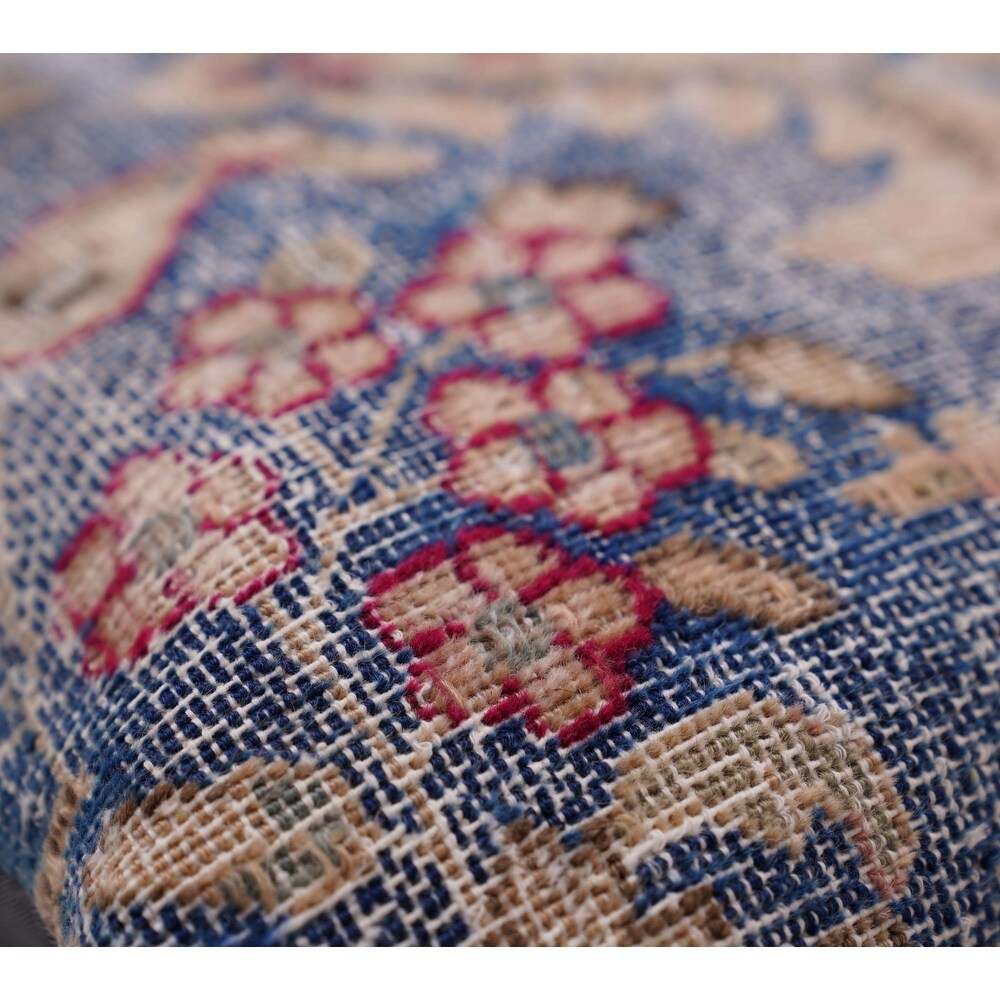 Canvello Antique Kerman Rug Blue Pillow Cases   16\