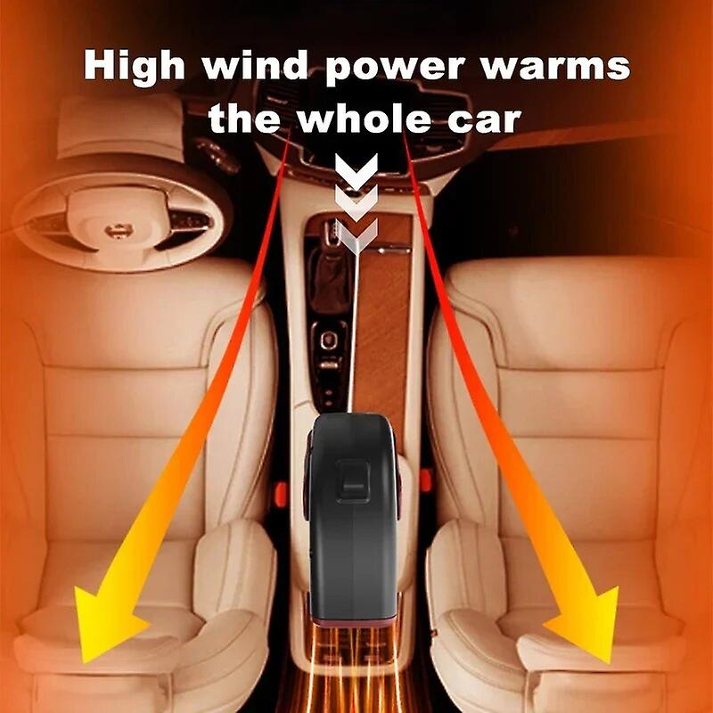 Seametal Winter Car Heater 12v 120w Portable Car Heater Fan 2 In 1 Cooling Heating Car Anti-fog Heater Auto Windshield Defroster