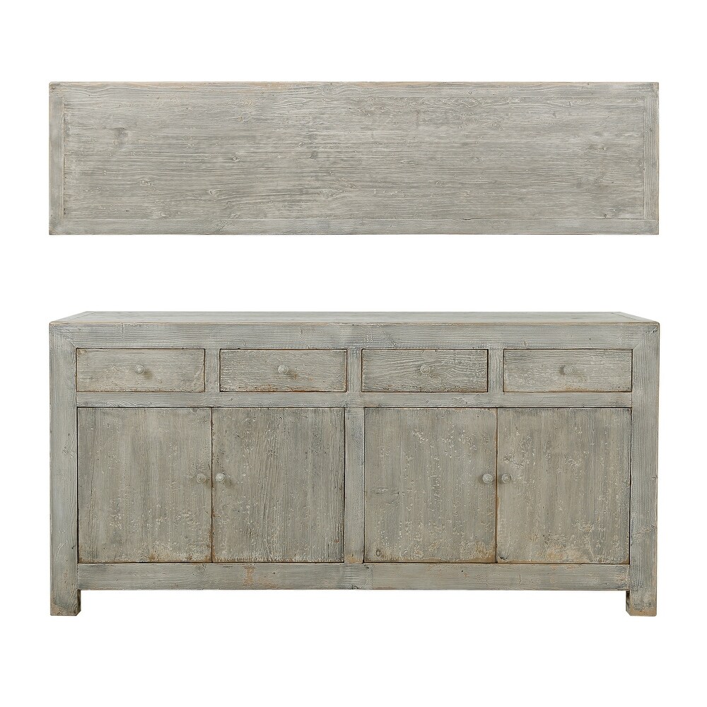 Artissance Storage Buffet w/4 Drawers and 4 Doors  Gray Wash Finish