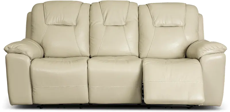 Chandler Linen Power Reclining Sofa with Hidden Cup Holders