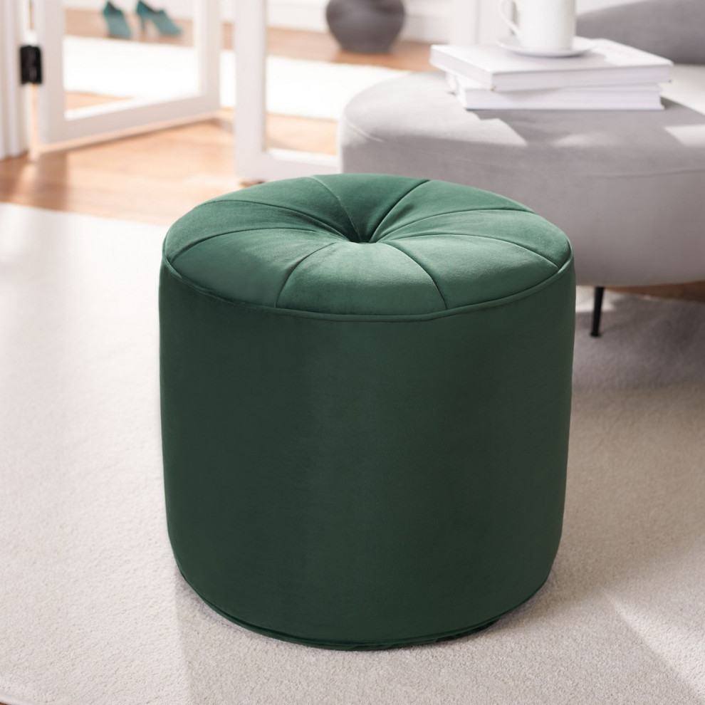 Kia Cylinder Ottoman Emerald   Modern   Footstools And Ottomans   by Virgil Stanis Design  Houzz