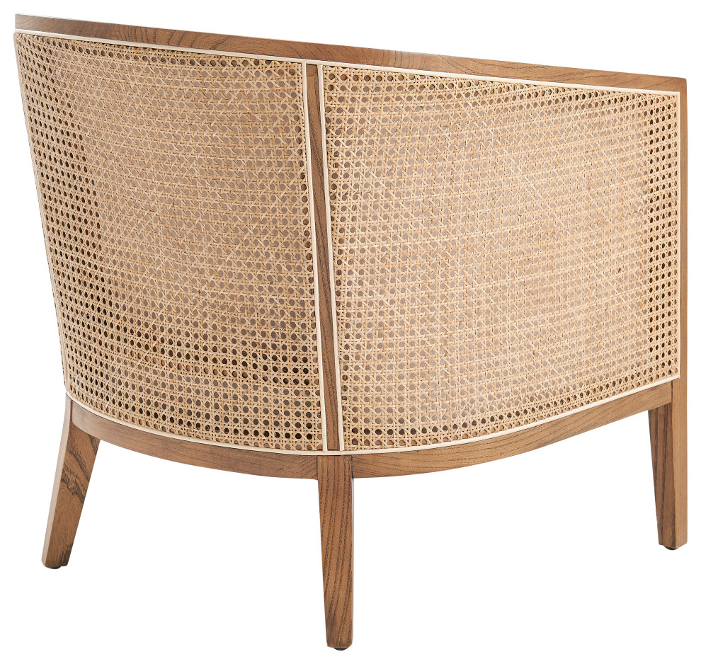 Tillman Accent Arm Chair w/ Rattan   Midcentury   Armchairs And Accent Chairs   by New Pacific Direct Inc.  Houzz