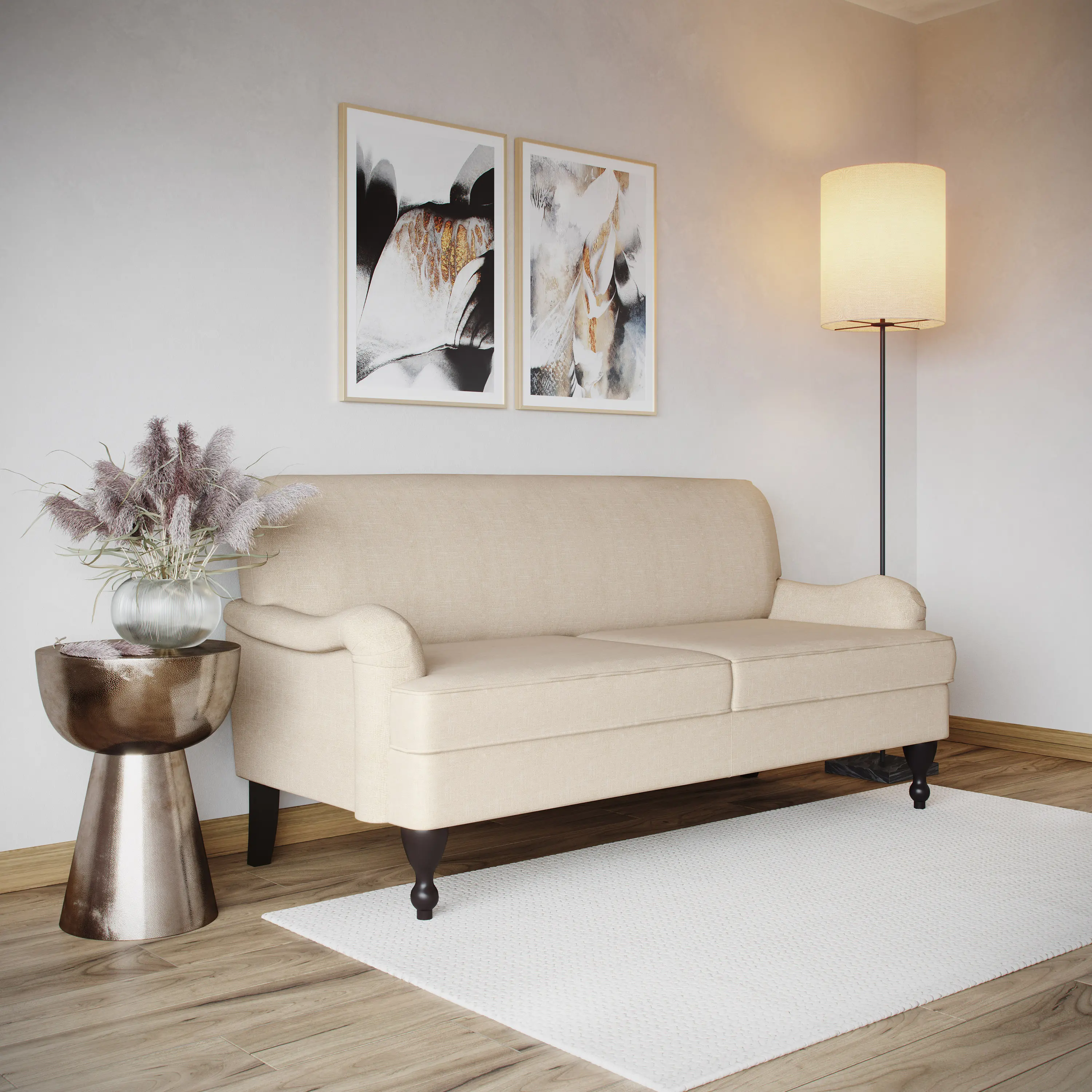 Lizzy Classic Beige Sofa