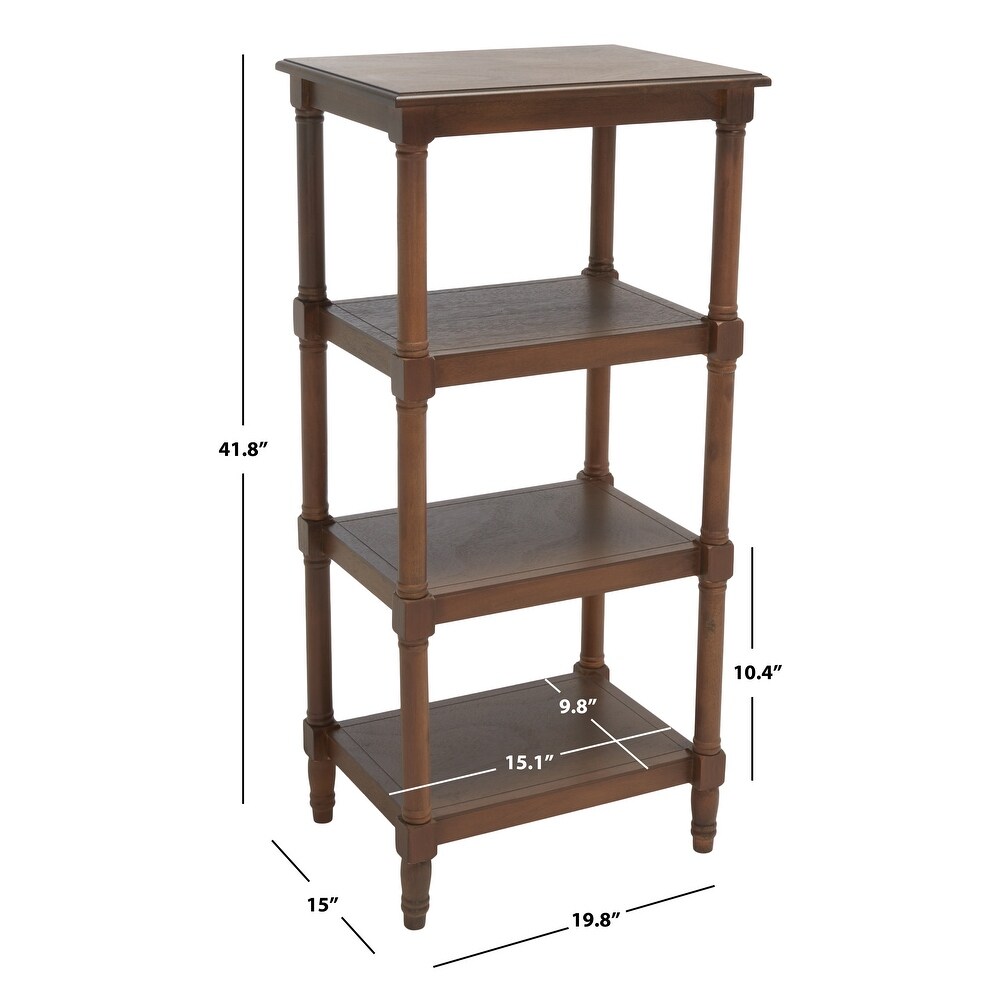 SAFAVIEH Cassie 4 Shelf Bookcase   20 in. W x 15 in. D x 42 in. H