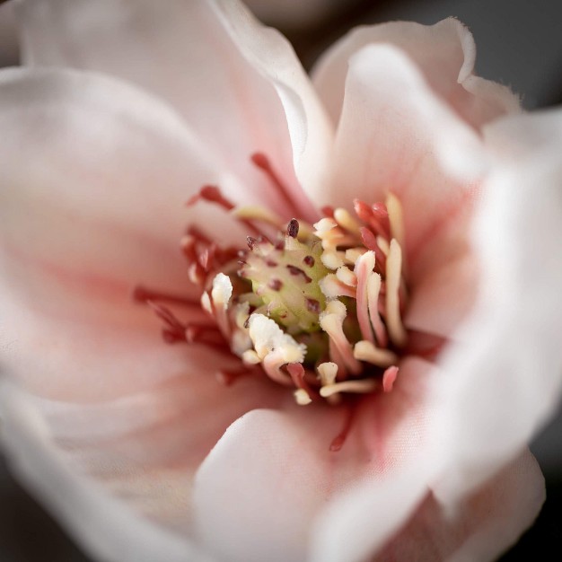 Artificial Faux Blush Magnolia Stem