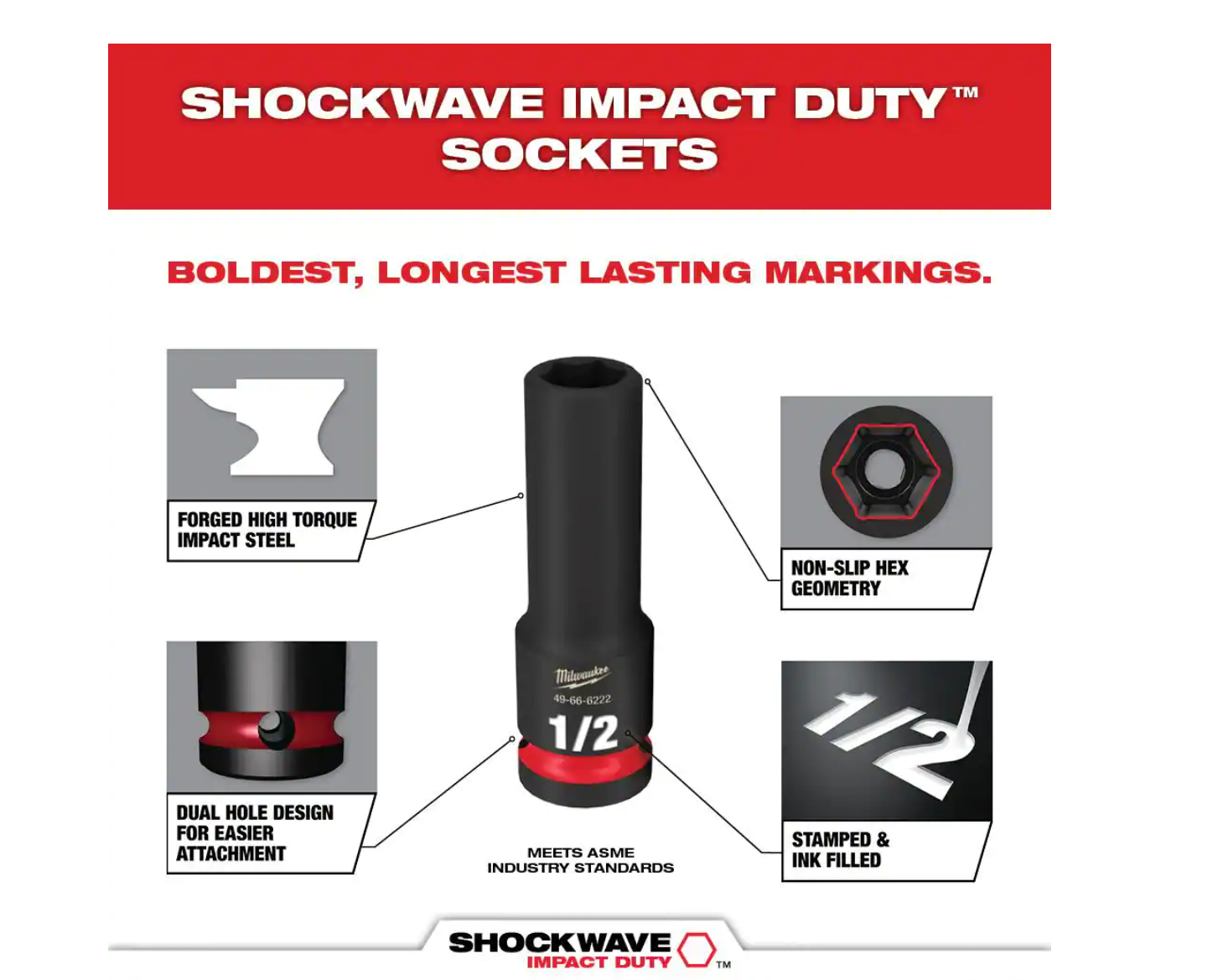 Milwaukee 2554-22-49-66-7009 M12 FUEL 12V Brushless Cordless Stubby 3/8 in. Impact Wrench Kit with 3/8 in. Drive SAE/Metric Socket Set (43-Piece)