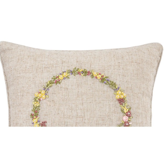 X 16 quot Spring Wreath Throw Pillow