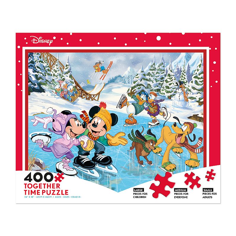 Together Time Puzzle Mickey and Minnie Skating Puzzle