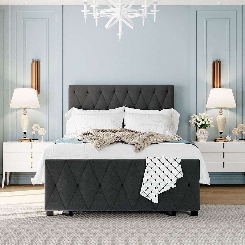 Merax Storage Bed Metal Platform Bed with A Big Drawer