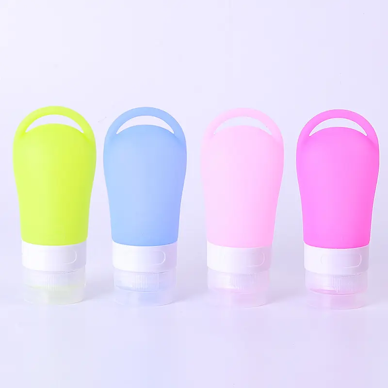 Portable Refillable Silicone Travel Bottles Cosmetic Shower Squeeze Bottle For Lotion Shampoo Bath Container