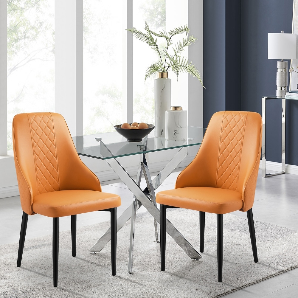 Modern PU Leather Upholstered Dining Chairs with High Back   17.72\