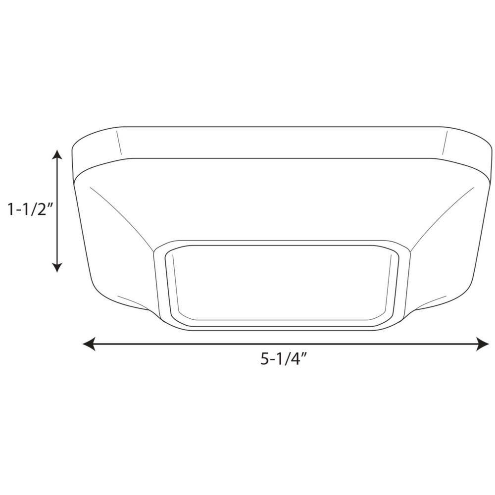 Progress Lighting 5-14 in. Square 1-Light Metallic Gray LED Surface Mount Light P8241-8230K9-AC1-L06