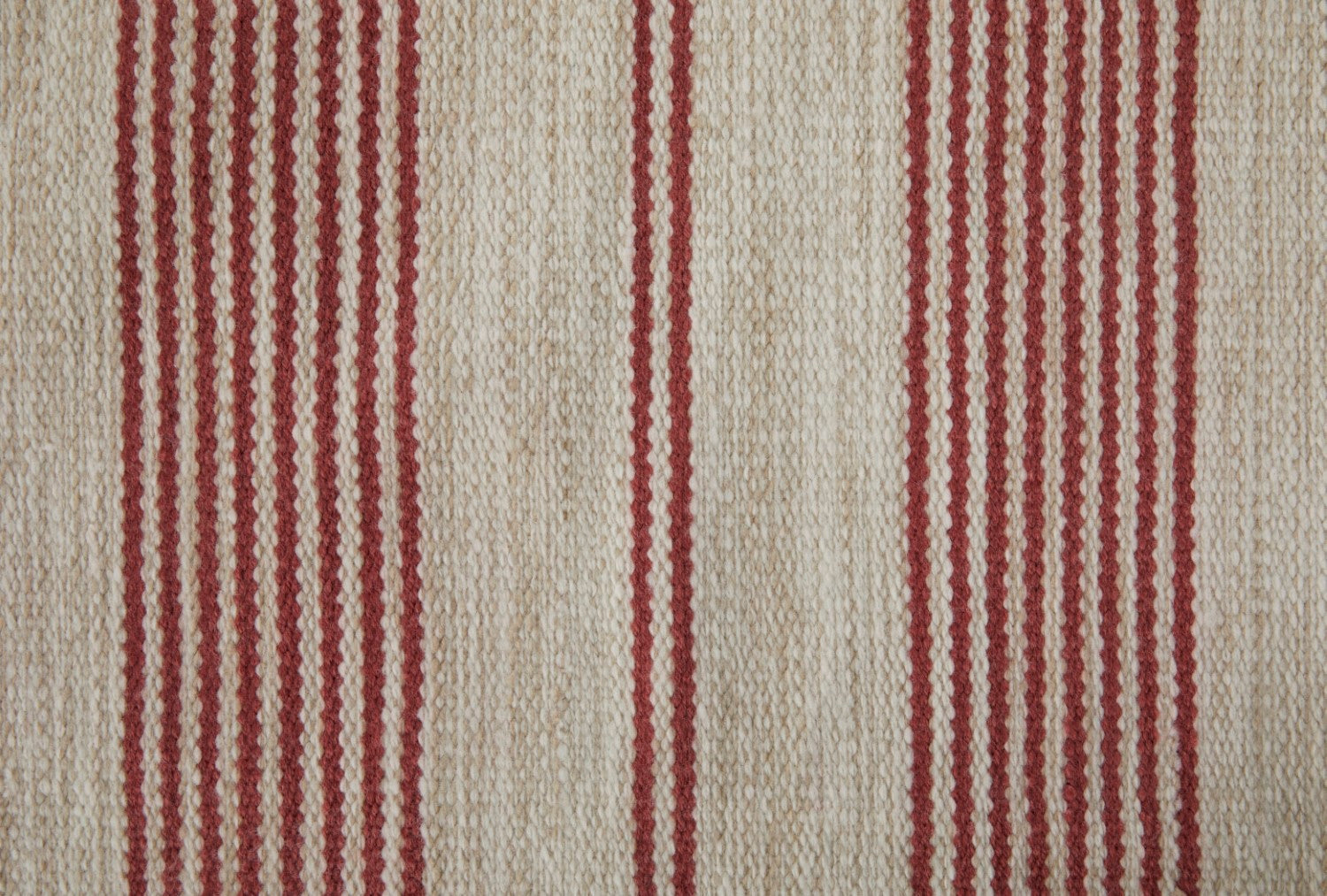 Granberg Hand Woven Stripes Red / Ivory Rug