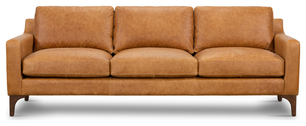 Poly and Bark Sorrento Leather Sofa   Midcentury   Sofas   by Edgemod Furniture  Houzz