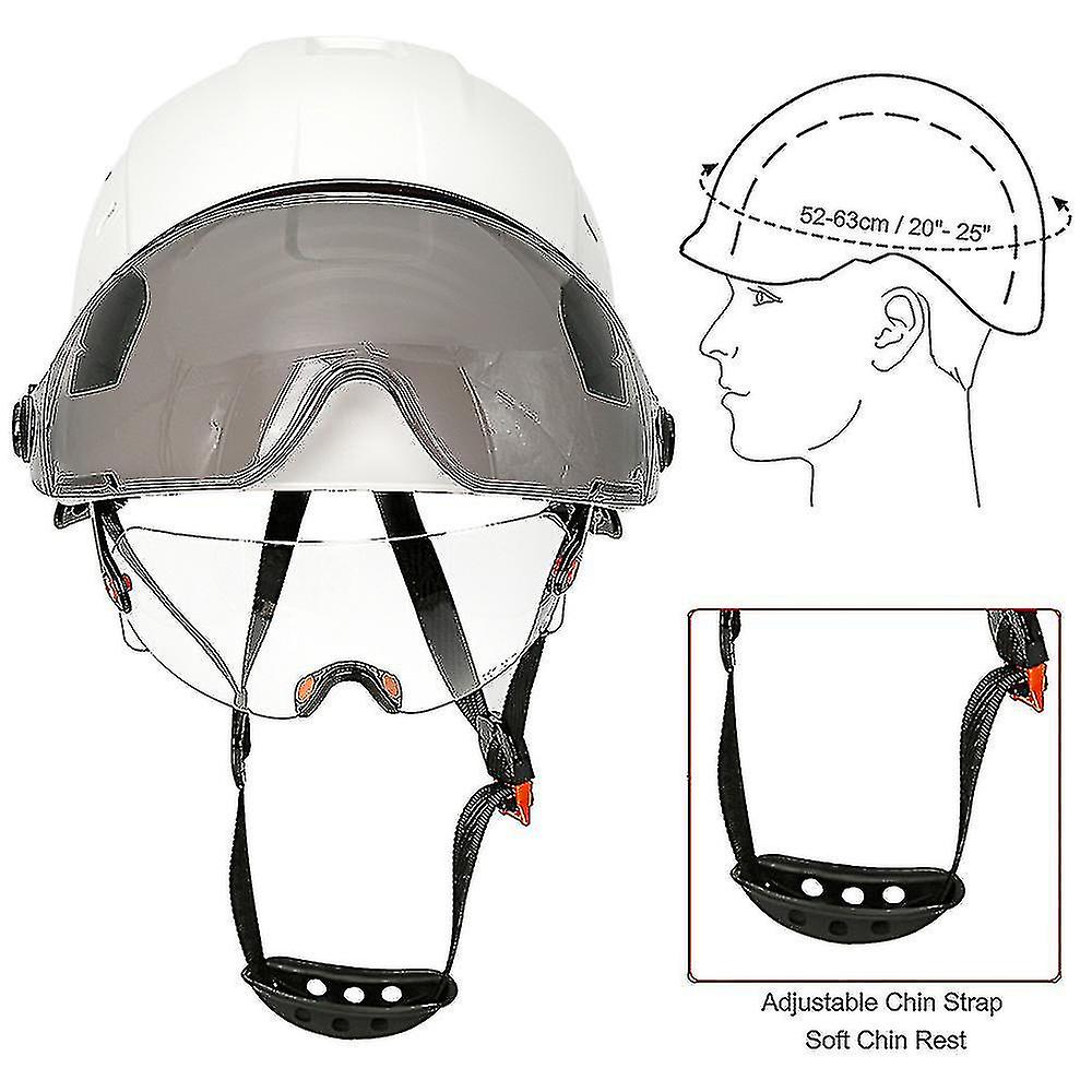 Ce Construction Safety Helmet With Visor Built In Goggle Earmuffs For Engineer Hard Hat Ansi Industrial Work Cap Head Protection