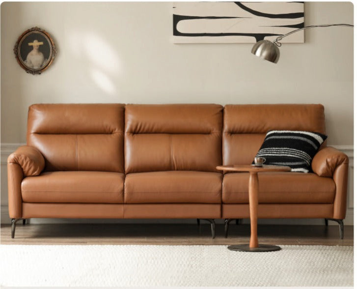 leather Sofa Italian light luxury Style   Midcentury   Sectional Sofas   by GVAwood  Houzz